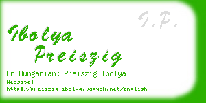 ibolya preiszig business card